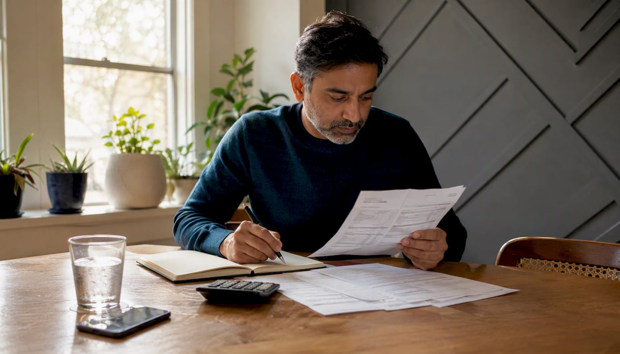 Man calculating telehealth membership costs