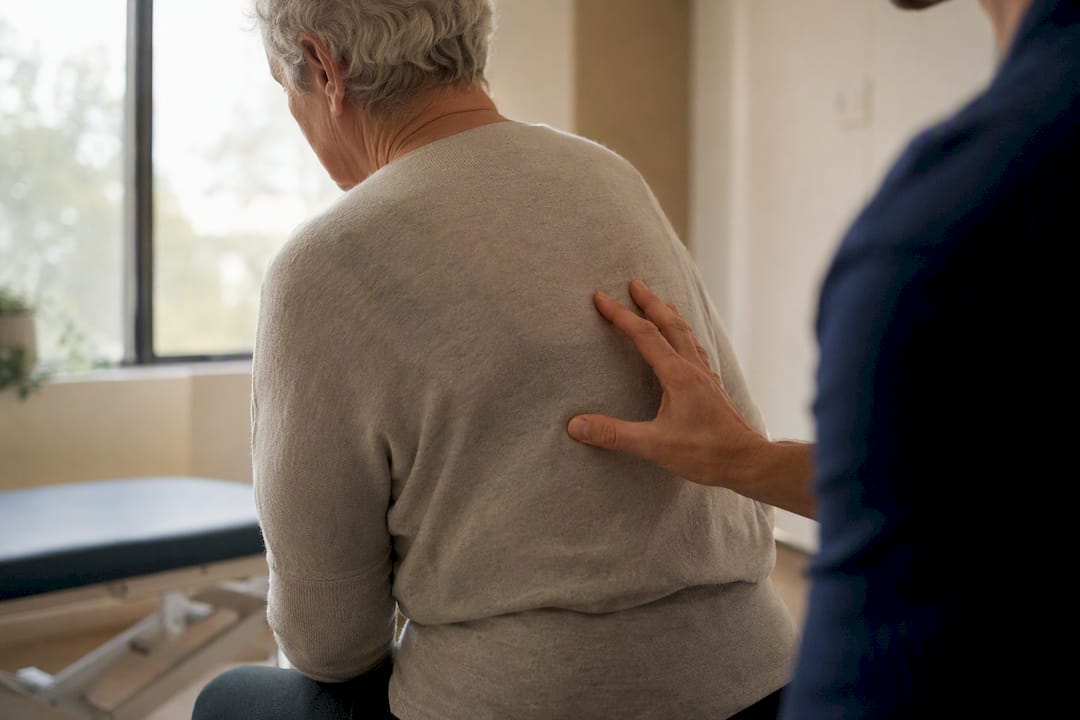 Older adult spine posture assessment by clinician