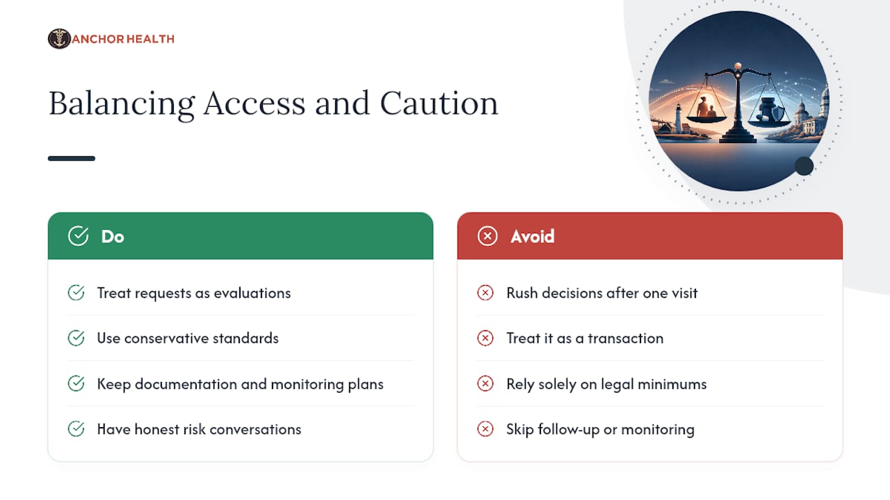 Why We Balance Access With Caution — overview diagram